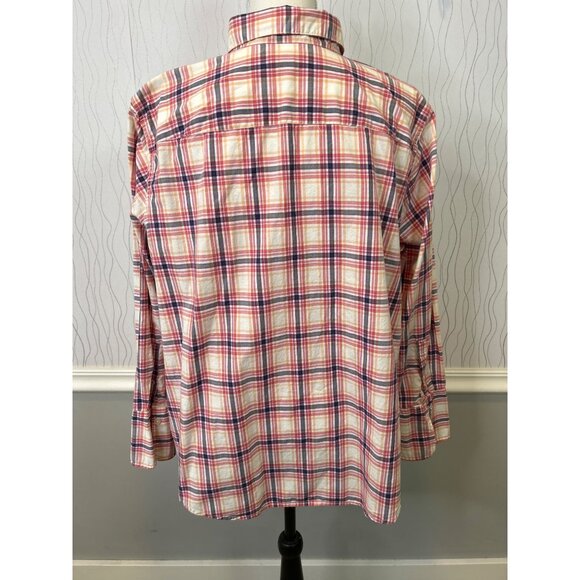 Lands’ End Women’s Plus 18W Plaid Long Sleeve Button Up Shirt - Picture 5 of 11